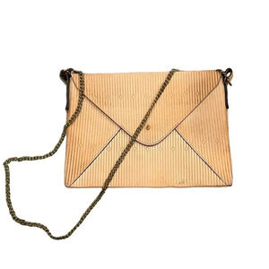 Lizzy Disney Camel Leather Envelope Clutch